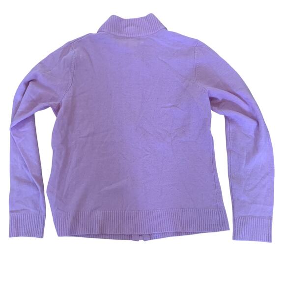 NEW CHADWICK'S PINK LAMBSWOOL ZIP-FRONT SWEATER SIZE MEDIUM - Picture 3 of 5
